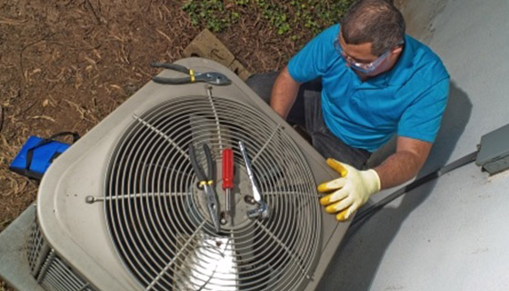 one of our team members is working on an air conditioning repair in Pleasanton 