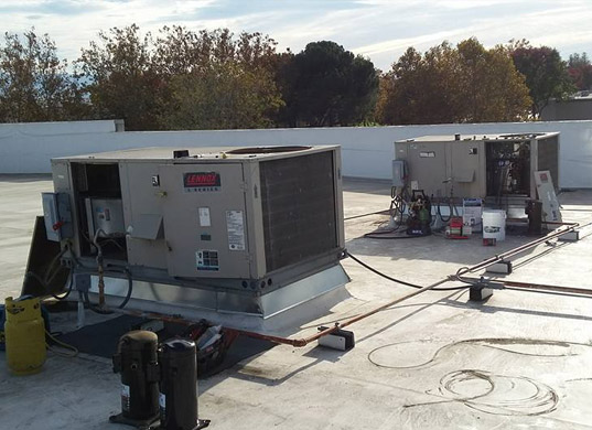 a new commercial air conditioning installation