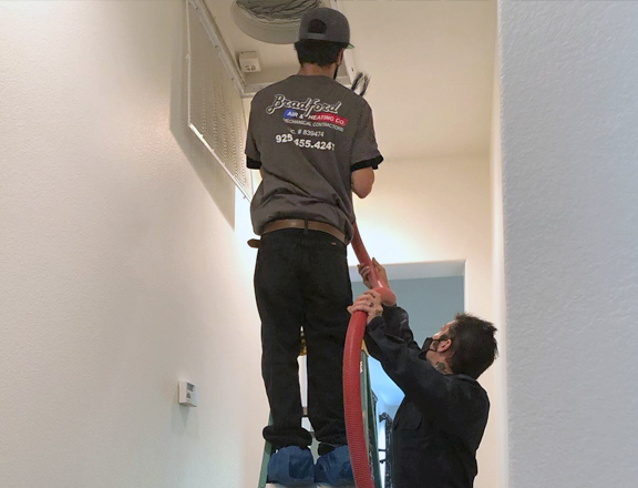 our team is working on a whole home air duct cleaning